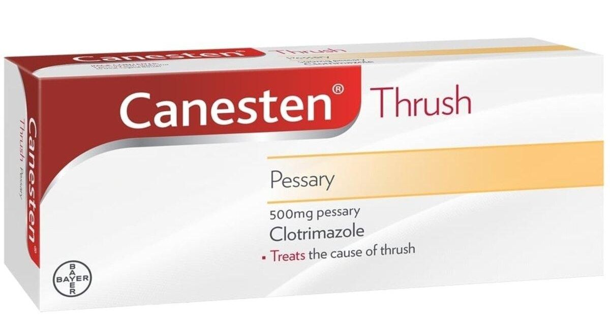 Canesten Thrush Pessary 500mg, a single-dose treatment for vaginal thrush, providing effective relief, available at Happy Pharmacy