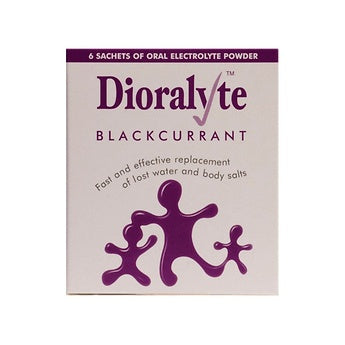Dioralyte Blackcurrant Sachets, fast & effective rehydration for diarrhoea relief. Restores lost fluids and essential salts to prevent dehydration. Available at Happy Pharmacy with trusted healthcare support.