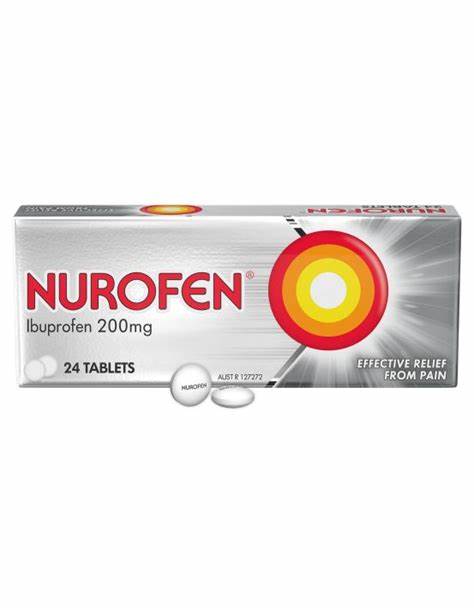 Nurofen 200mg Caplets, fast-acting ibuprofen pain relief for headaches, muscle pain, and inflammation. Available at Happy Pharmacy with trusted healthcare support.