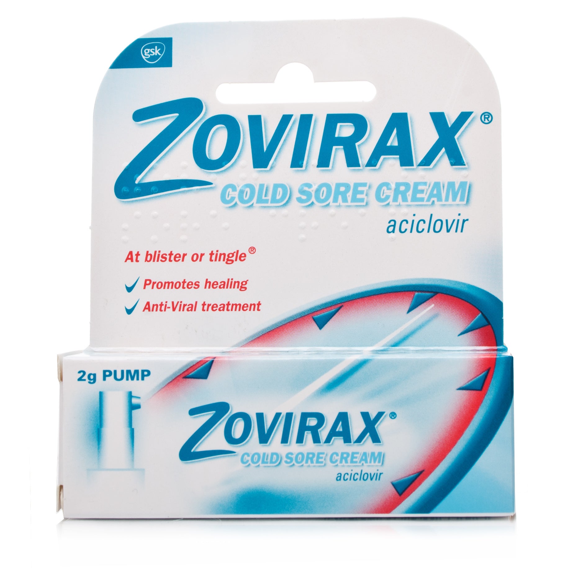 Zovirax Cold Sore Cream Pump, fast-acting antiviral treatment with aciclovir. Works at the tingle and blister stage to reduce pain and speed up healing. Available at Happy Pharmacy with trusted healthcare support.