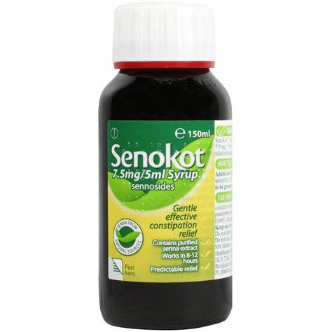 Senokot Syrup 150ml, a natural senna-based laxative for gentle relief of occasional constipation. Available at Happy Pharmacy with fast delivery and trusted healthcare support